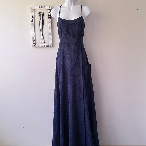 Lulus Dresses & Skirts - NWT Lulus Let There Be Romance Blue Burnout Floral Maxi Wedding Guest Dress L